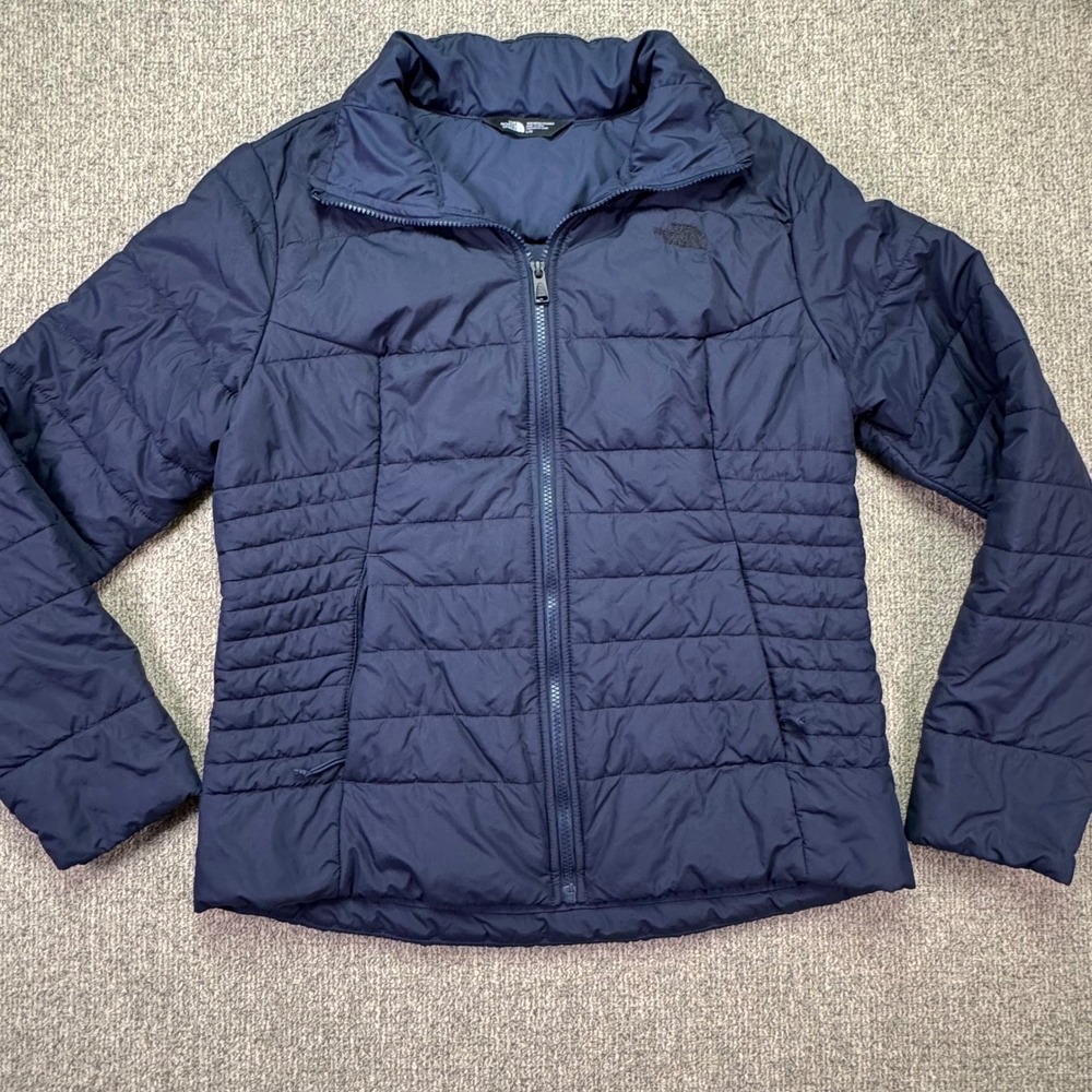 The North Face Tamburello 2 Jacket Women's Large Navy Blue Quilted Puffer EUC